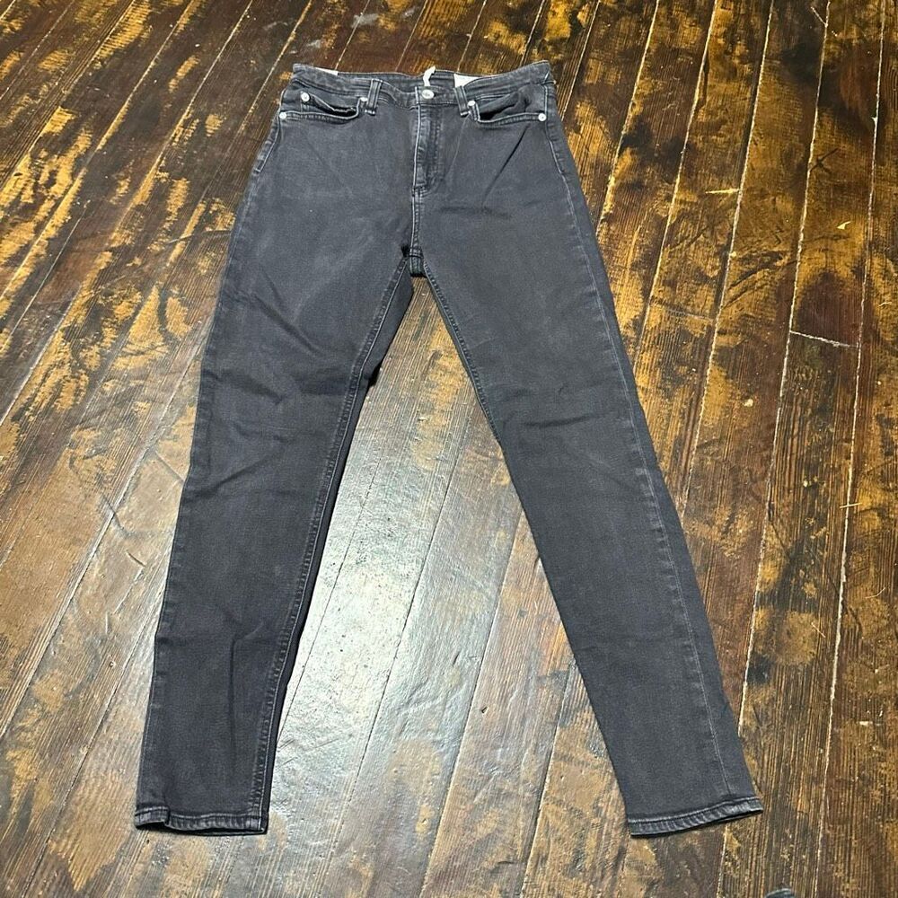 Rag and Bone 28 black Nina high rise skinny ankle jeans